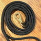 Black Nautical Rope Leash: Jolly Roger Collection