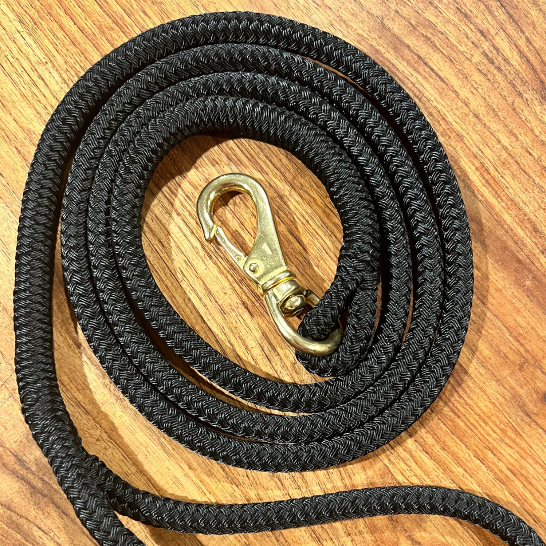 Nautical Black Rope Leash: Jolly Roger Collection