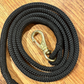 Black Nautical Rope Leash: Jolly Roger Collection